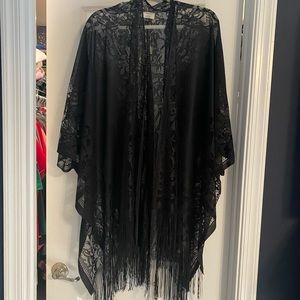 Black lace cardigan